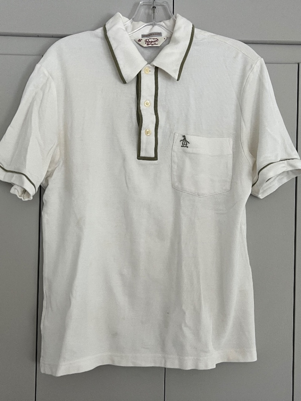 Original Penguin Munsingwear Retro Tipped Polo Pocket Shirt S